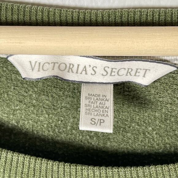 Lot of 2 Victoria's Secret SIZE SMALL Womens Sweatshirts Loungewear Green Blue - Picture 14 of 16